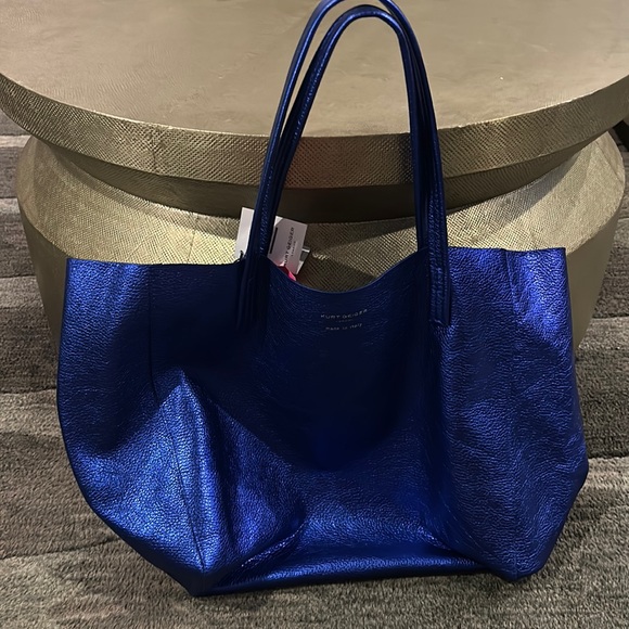 Kurt Geiger Handbags - NWT gorgeous Kurt Geiger tote in metallic cobalt blue